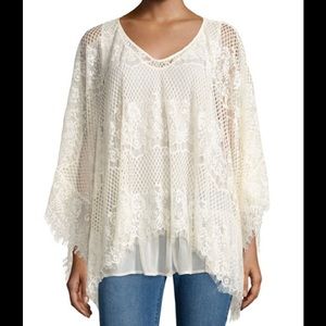 NWT Romeo & Juliet Lace poncho with attached tank